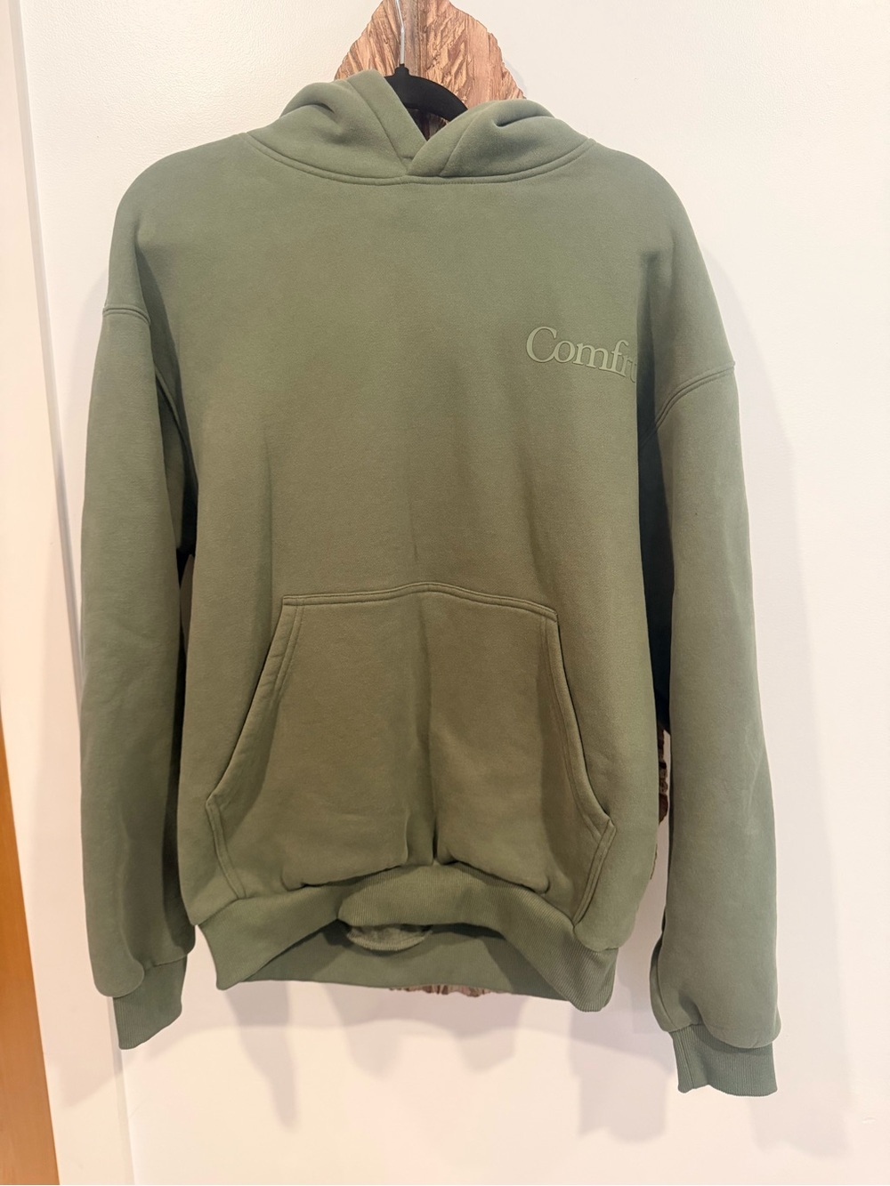 Comfrt Forrest Green Minimalist Hoodie Size XS - Like New